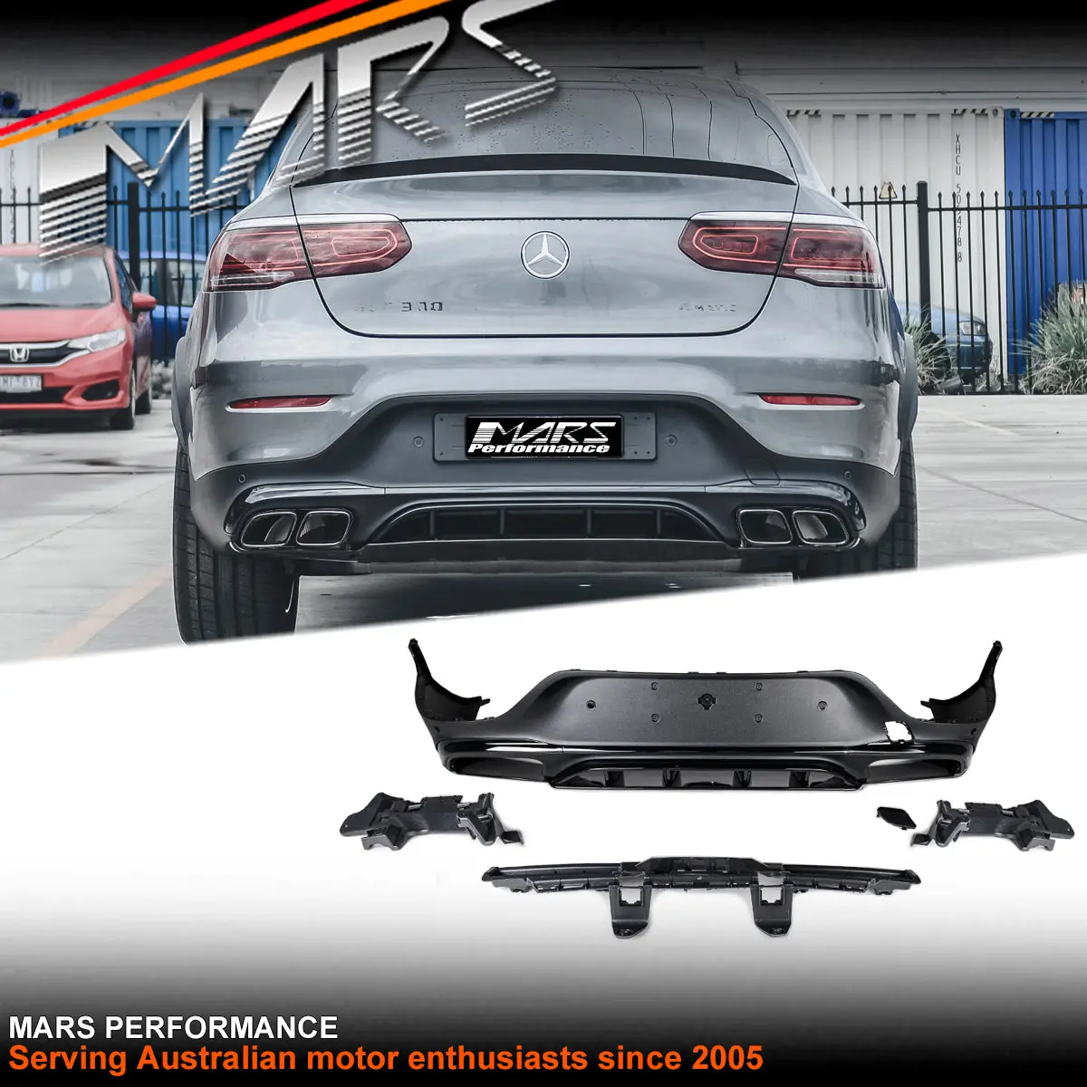 Update Rear Bumper Bar Diffuser Bodykit For Mercedes-Benz Glc-Class W253 C253 Coupe & Glc43 Glc63 Amg 2016-2023 1