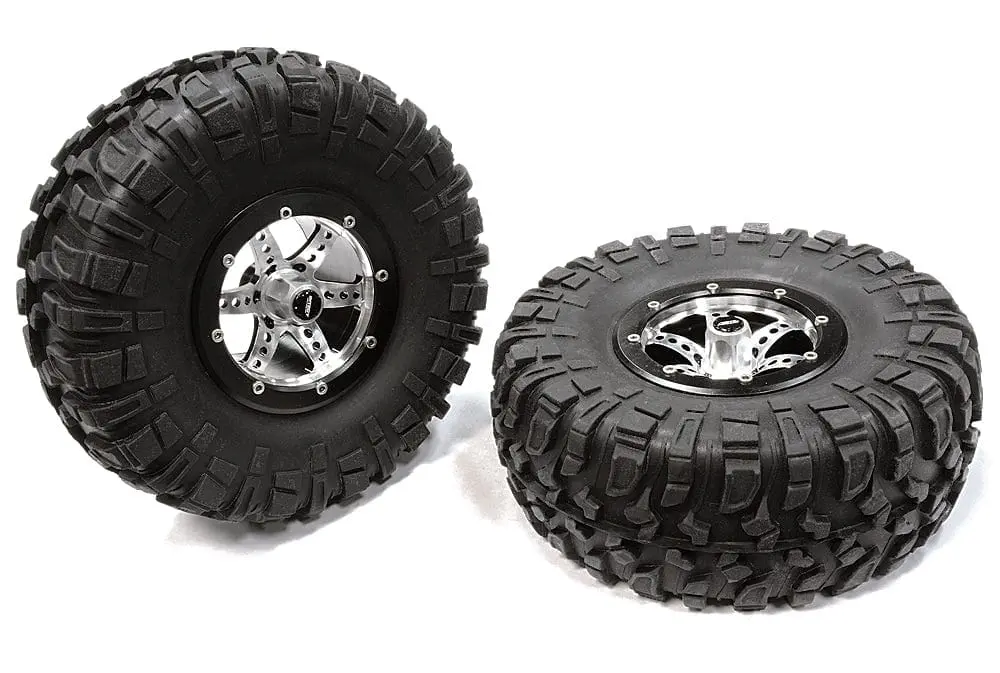 Integy C25336black Billet Machined X6 Spoke 2.2 Wheel & Tire Set 1