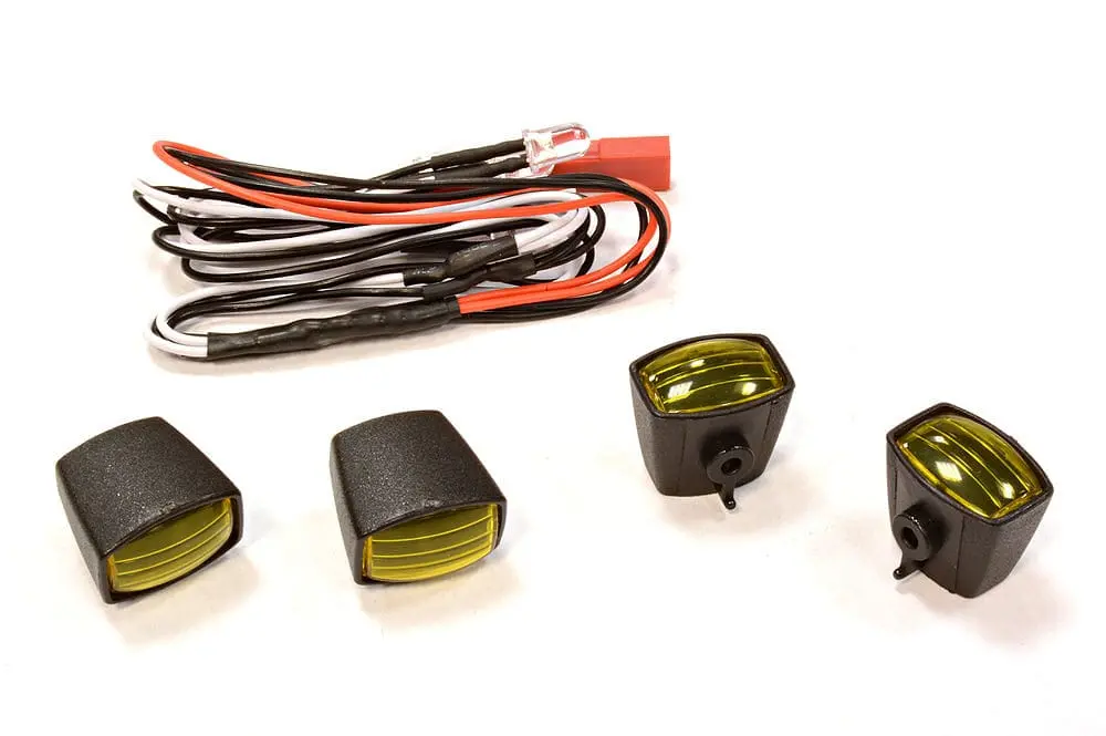 C25692yellow Realistic Spot Light (4) Set W/ Led 1