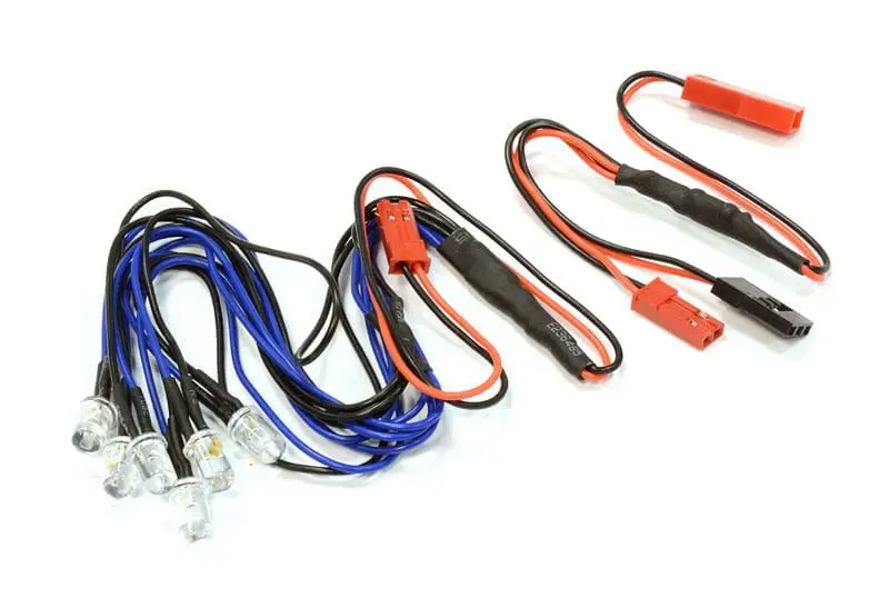 C25827blue Led Light 6Pcs W/ Extended Wire Harness To Receiver 1