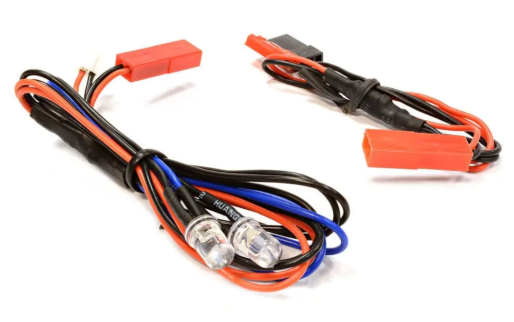 Integy C25870 Blue Led Light 2Pcs W/ Extended Wire Harness To Receiver Or 6Vdc Source 1