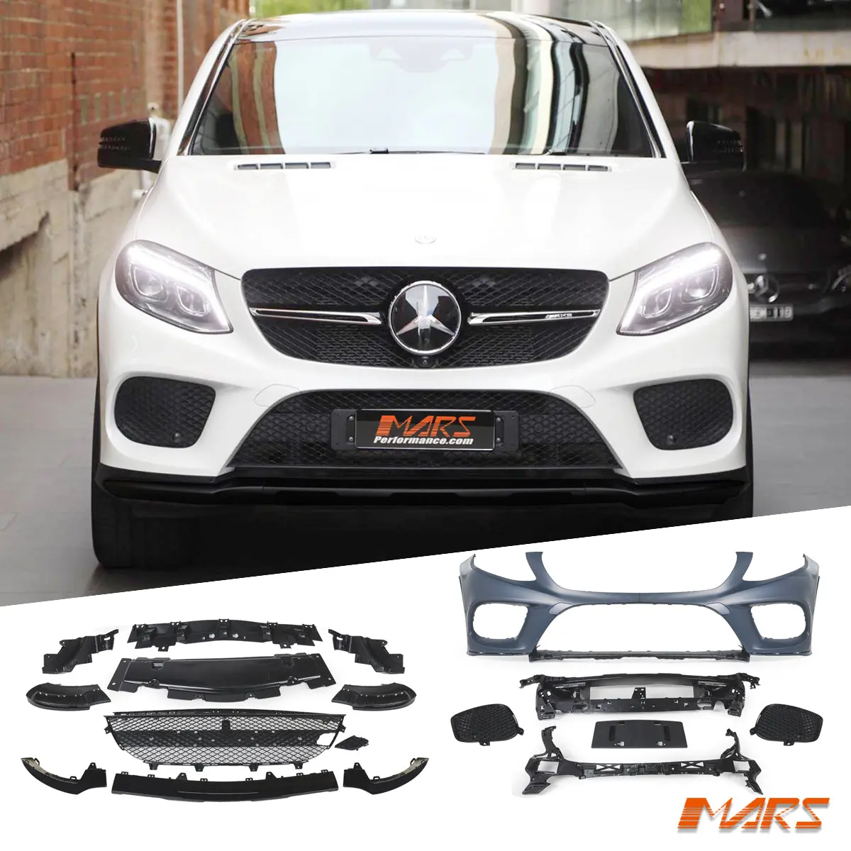 Completed Oe Style Front Bumper Bar Bodykit For Mercedes-Benz Gle-Class Coupe C292 W292 & Amg Gle43 2015-2019 1