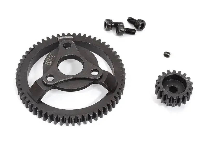 Integy C31625 Steel 0.8 Pitch 58T Spur Gear & 18T Pinion 1