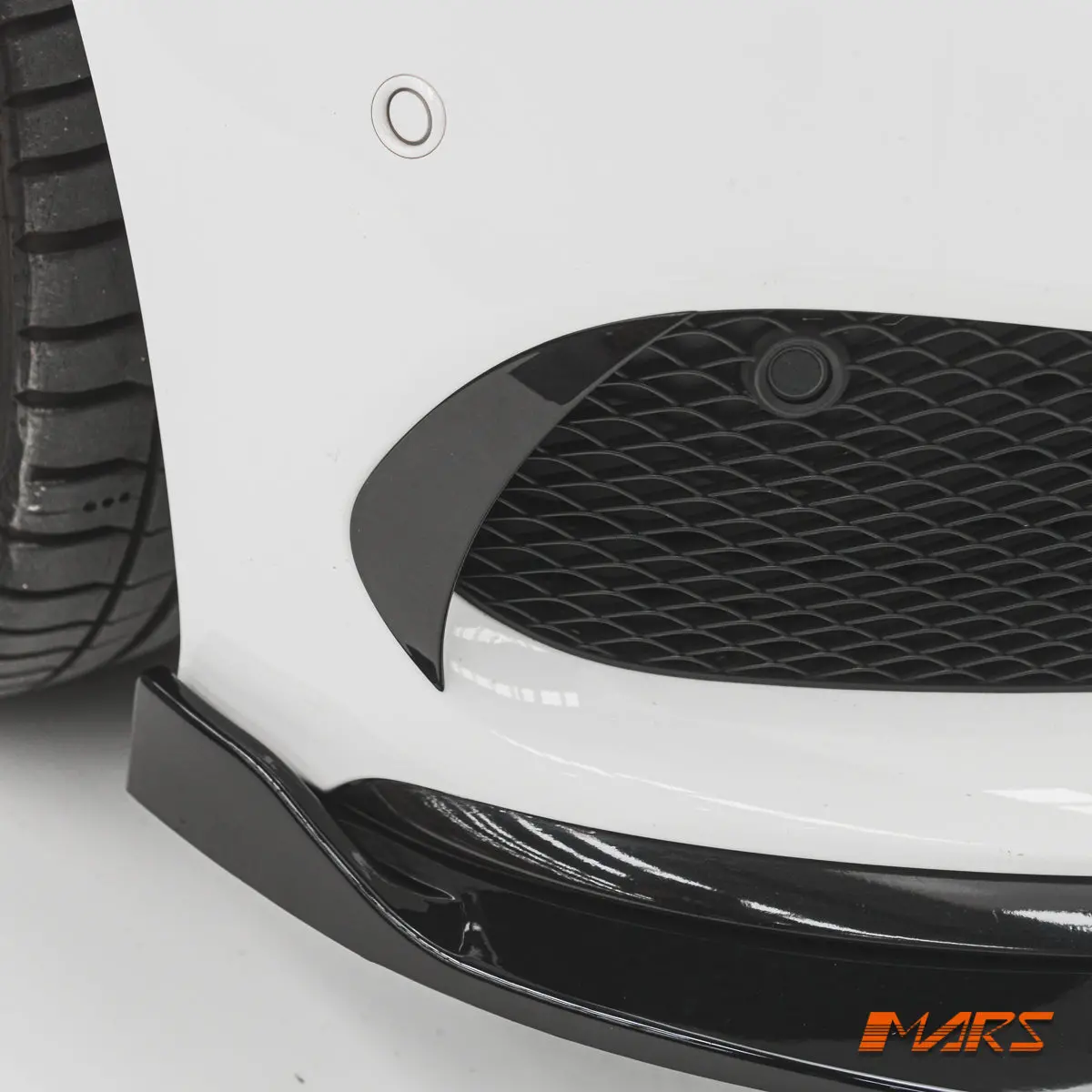 Gloss Black Front Bumper Side Canard Blades For Mercedes-Benz C-Class C205 S205 W205 Amg Package & C43 2015-2018 1