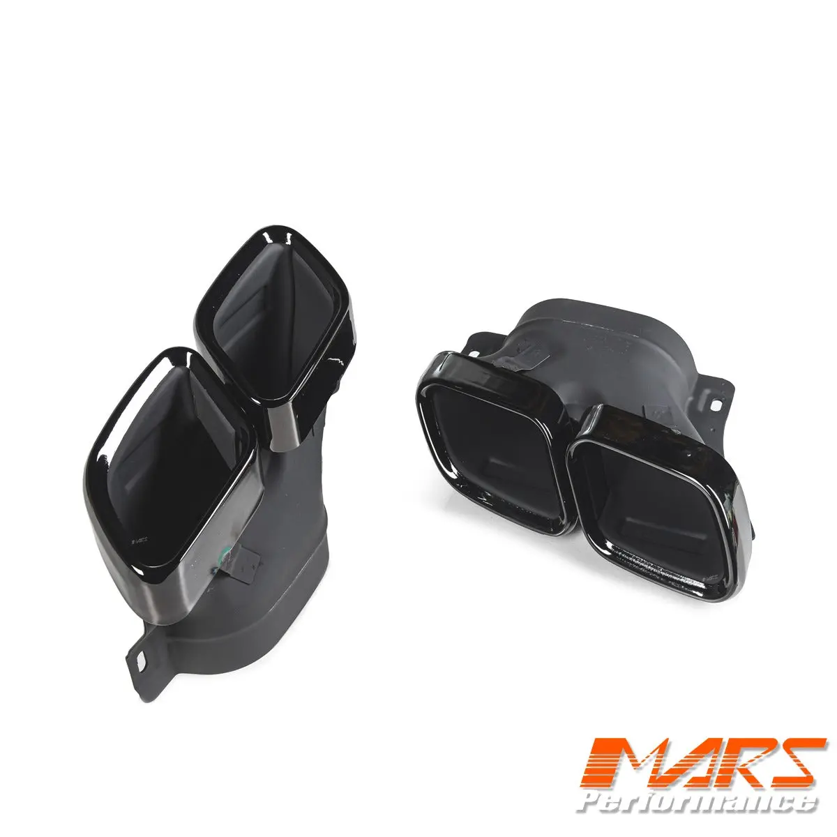 Gloss Black Amg Style Exhaust Muffler Tips For Mercedes-Benz W205 C205 C63 Update / X253 C253 X254 C254 Glc63 Update / C257 Cls63 1