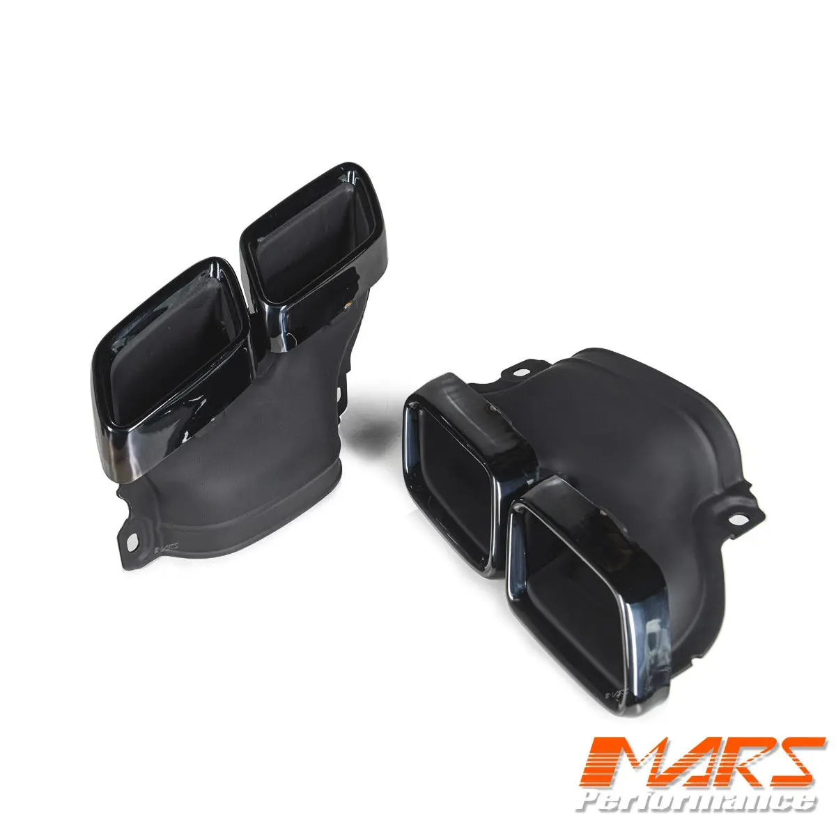 Black Amg Style Exhaust Muffler Tips For Mercedes-Benz Pre Update W205 C63 / C292 W166 Gle63 / X166 Gls63 / W222 C217 S63 1