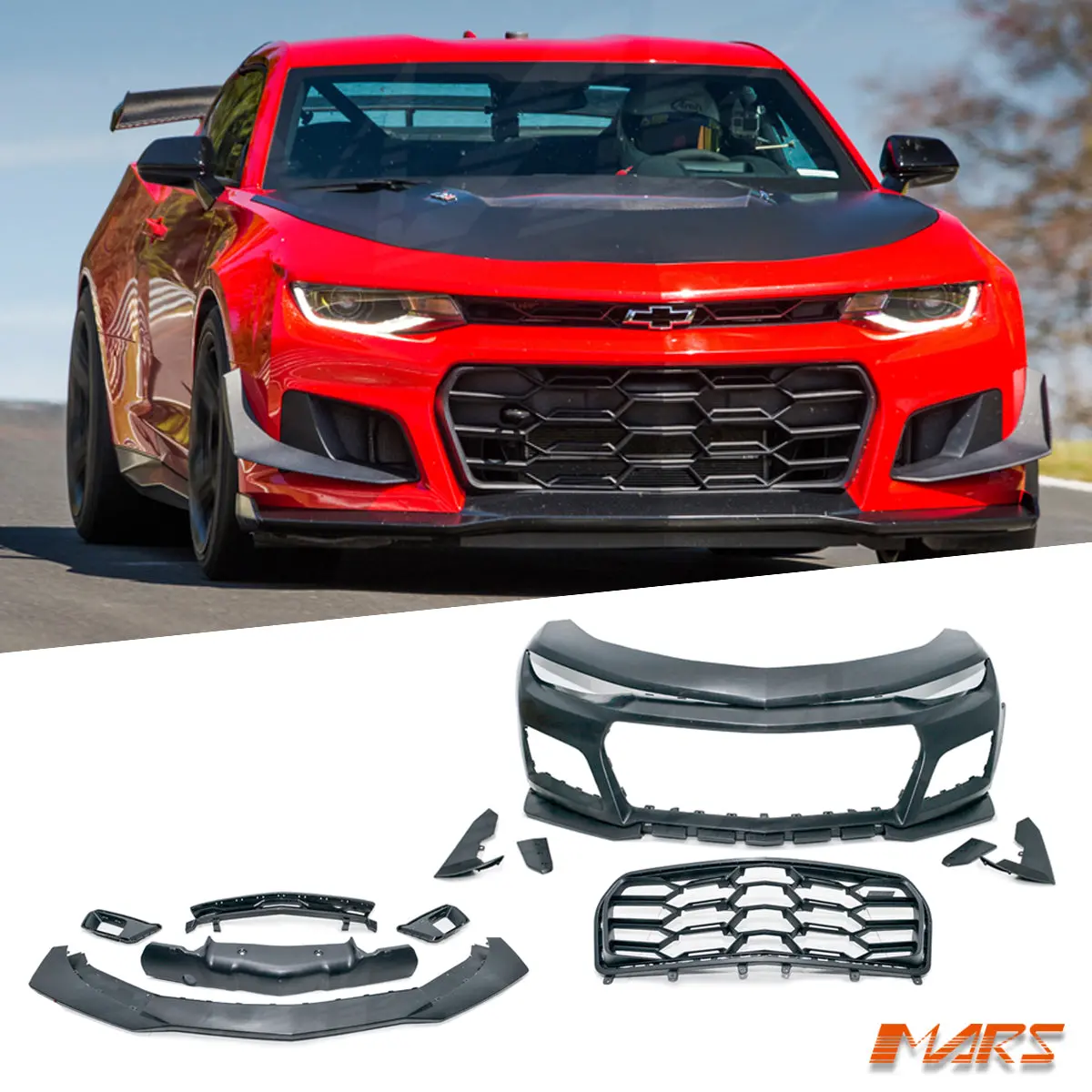 Zl1 1Le Style Front Bumper Bar Bodykit With Grille For Chevrolet Camaro 2016-2018 1