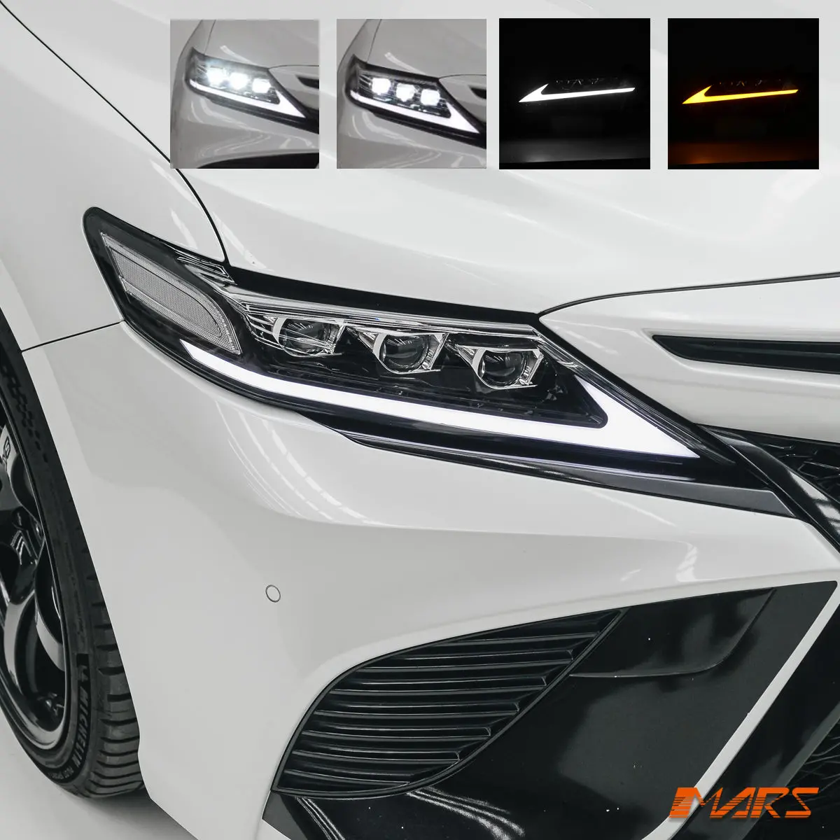 Black Full Led Head Lights With Sequential Indicators For Toyota Camry 2018-2024 1