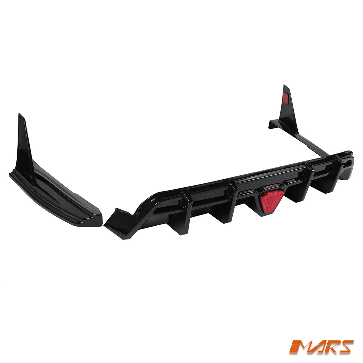 Floaro Gloss Black Lower Rear Bumper Bar Diffuser With Winglets Bodykit For Toyota Camry 2018-2024 1