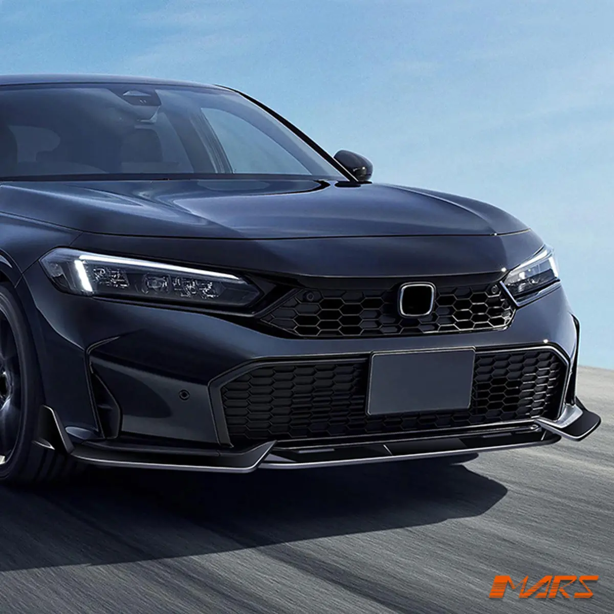 Floaro Gloss Black Front Bumper Bar Lower Lip Spoiler With Winglets Bodykit For Honda Civic 2025+ 2