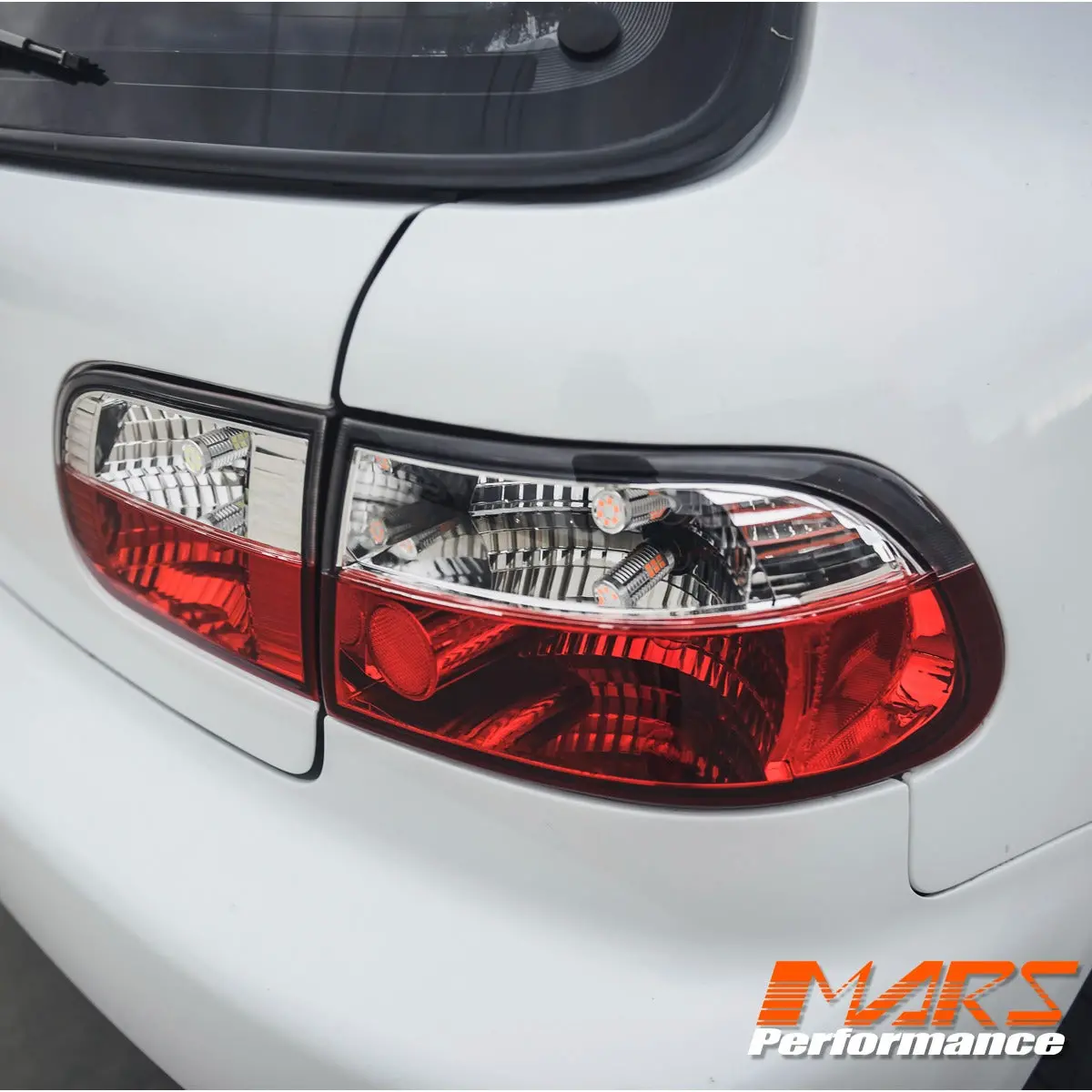 Jdm Clear Red Tail Lights For Honda Civic Eg 1992-1995 3 Doors Hatch 1