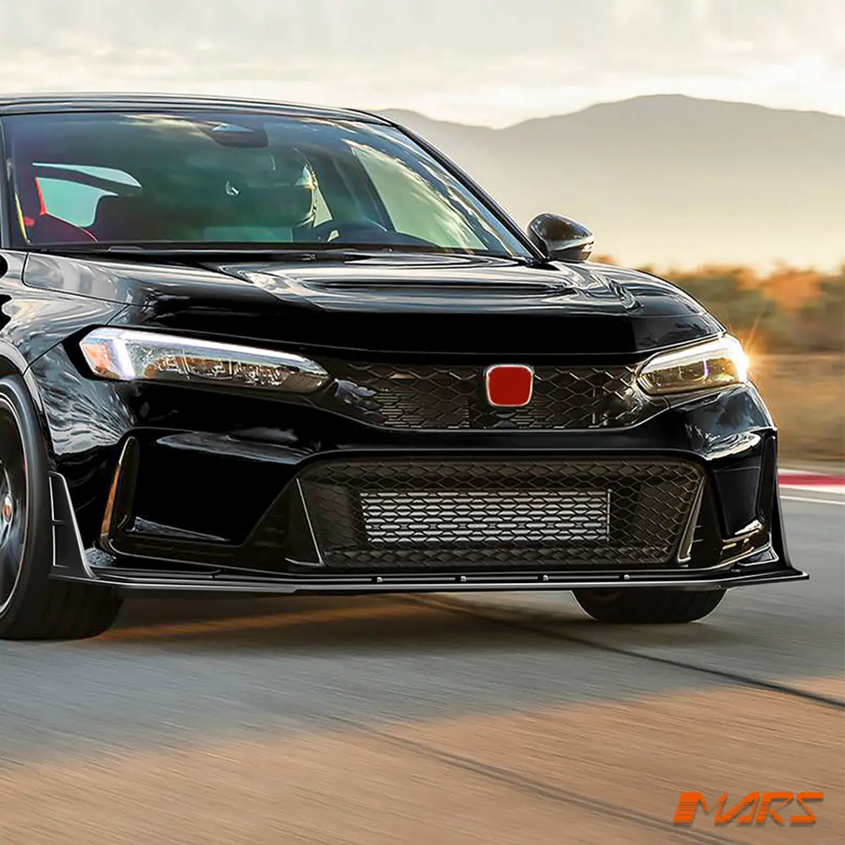 Floaro Gloss Black Front Bumper Bar Lower Lip Spoiler With Winglets Bodykit For Honda Civic Type R Fl5 2