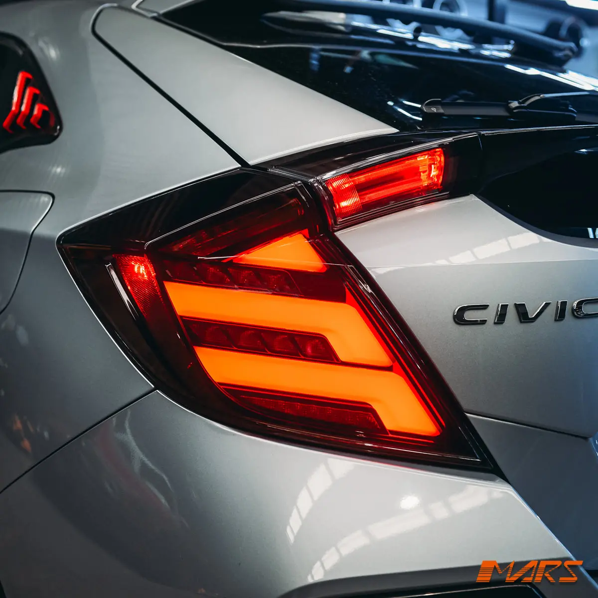 Full Led Tail Lights With Sequential Indicator For Honda Civic X 2016-2022 Hatch & Type R 1