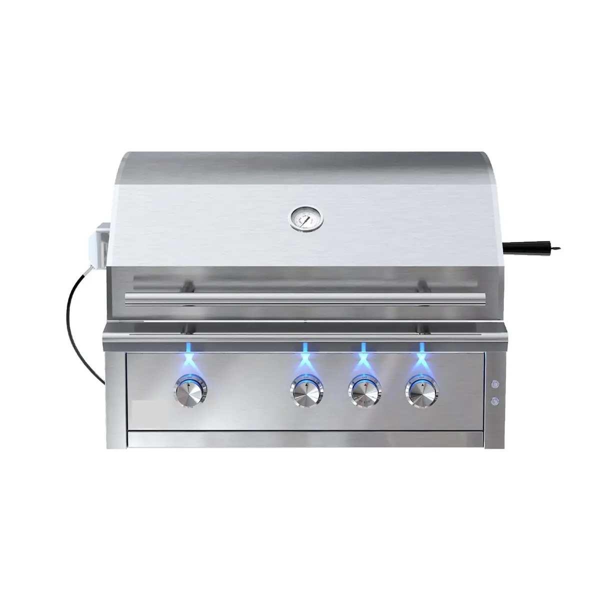 Cj Grills - 36" 304S Built-In Grill Hybrid Gas, Charcoal, Or Wood 1