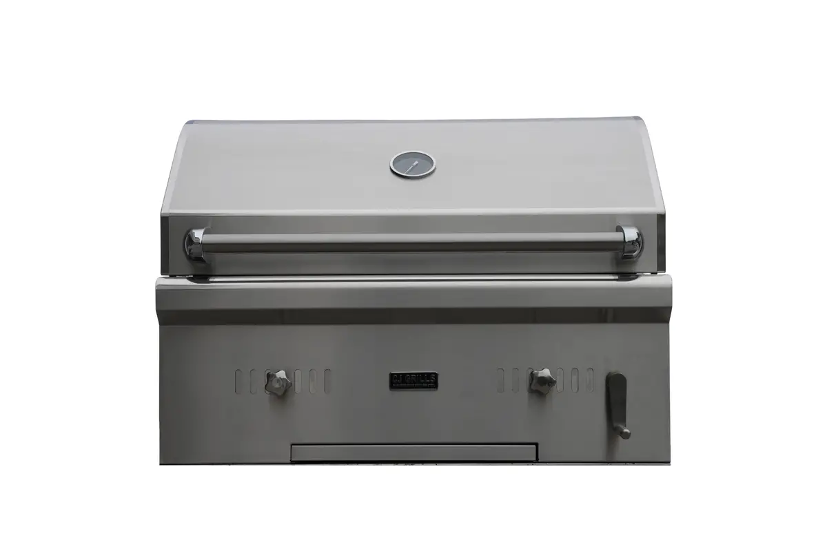 Cj Grills - 32" 316 Marine-Grade Stainless Steel,  Pro Built-In Charcoal Grill 1