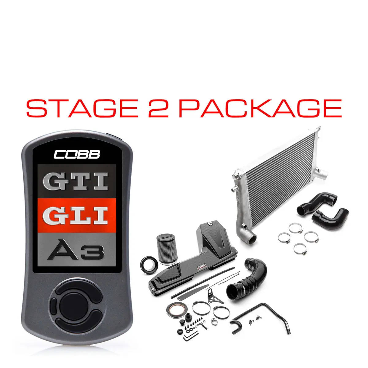 Cobb Stage 2 Redline Carbon Fiber Power Package | Mk7 Gti · Gli · 8V A3 | 2.0L Turbo I4 1