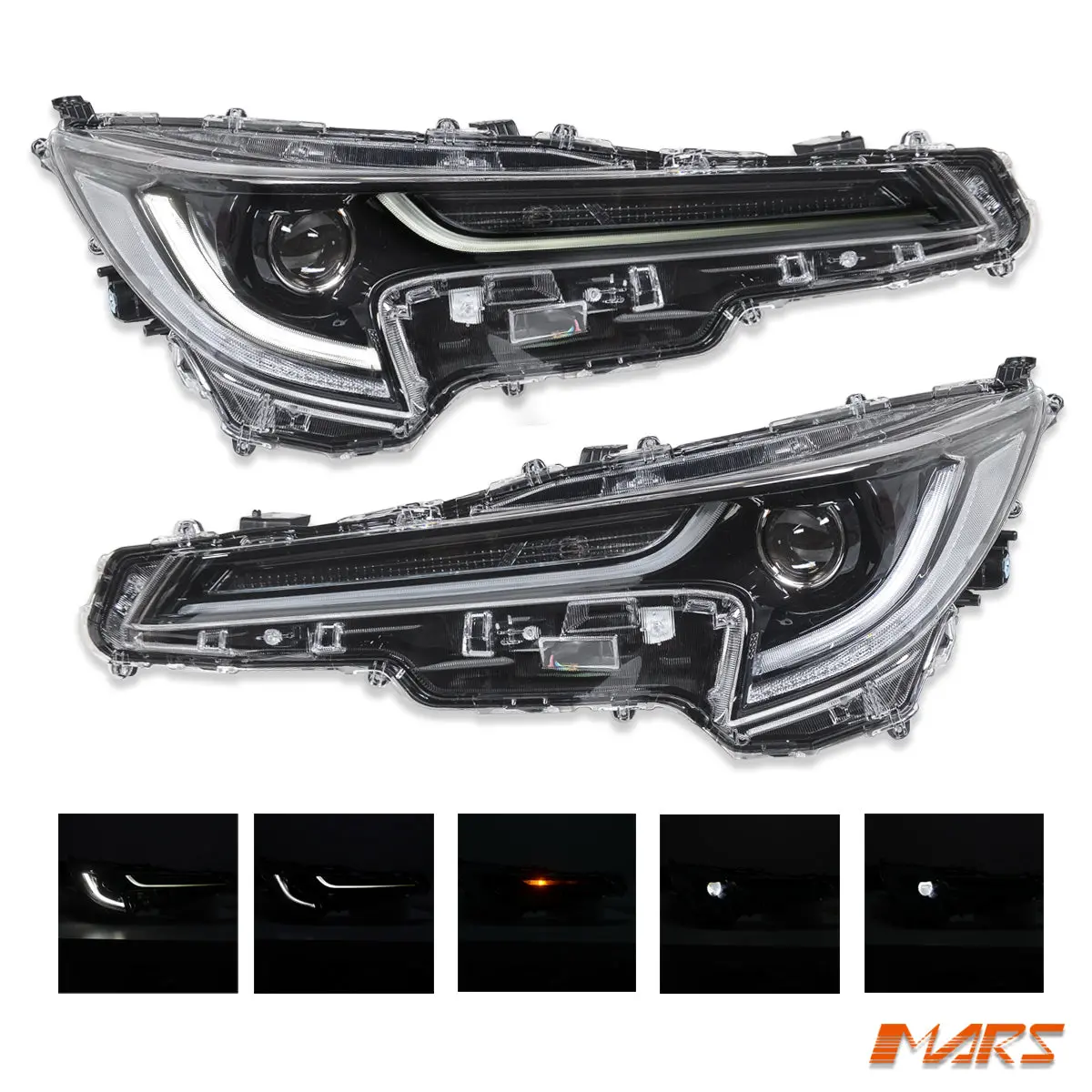Full Led Upgrade Head Lights For Toyota Corolla Hatch & Sedan 2018- 2022 1