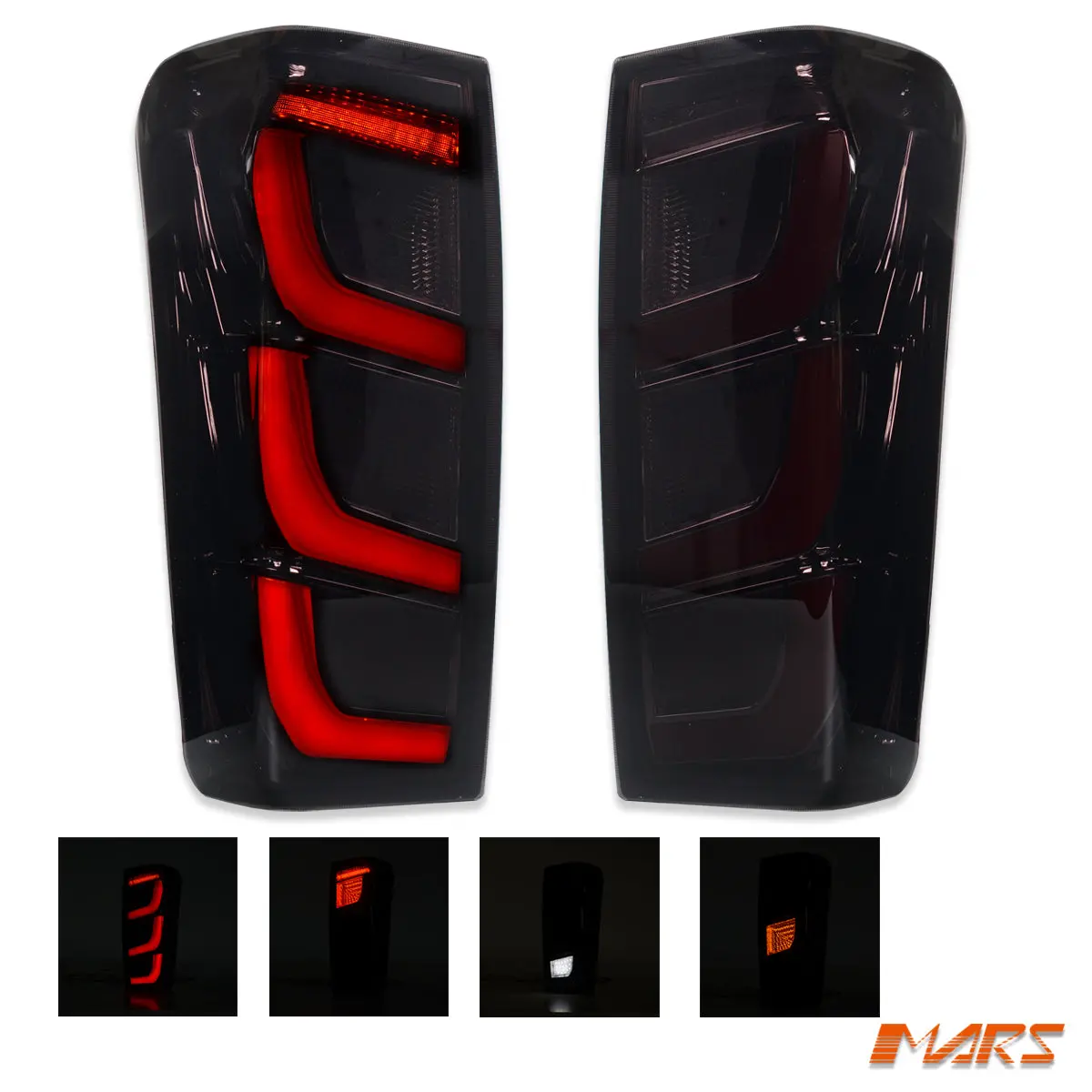 Smoked Black Full Led V2 Tail Lights For Isuzu D-Max Ute 2012-2019 1