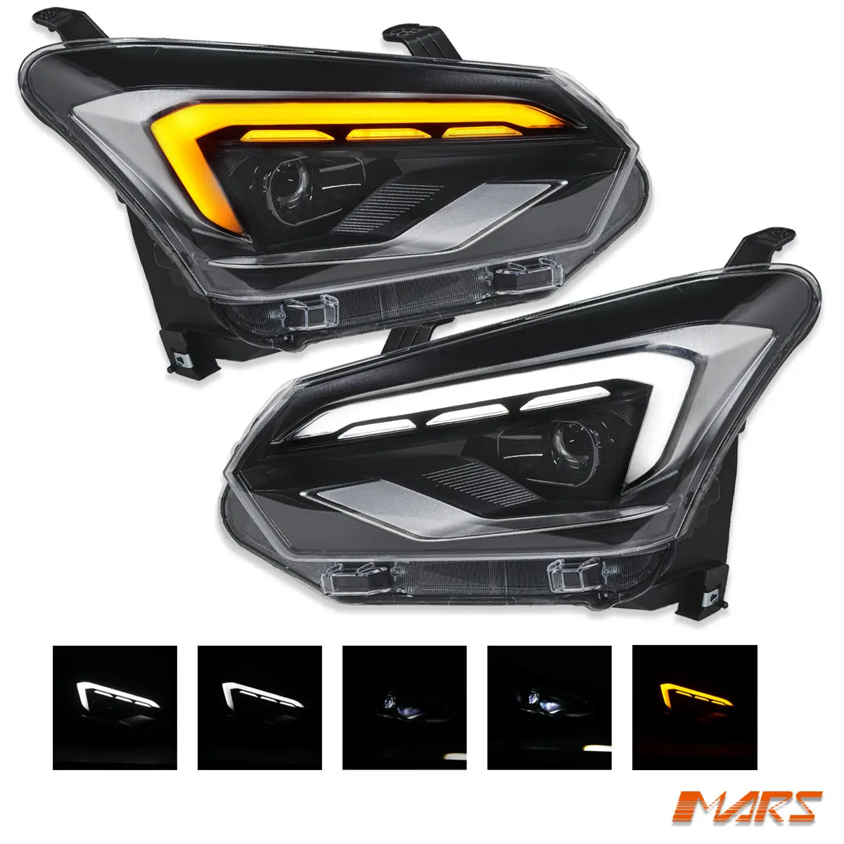 Black My24 Update Style Full Led Head Lights For Isuzu D-Max Ute Rt 2017-2020 1