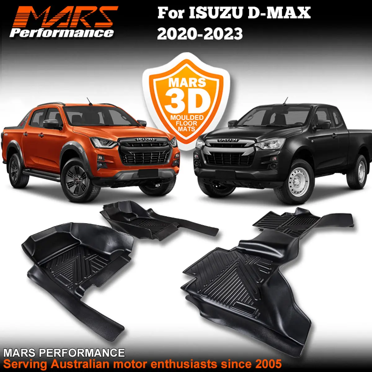 Tpe 3D Moulded Car Floor Mats For Isuzu D-Max Dual Cab 2020-2026 1