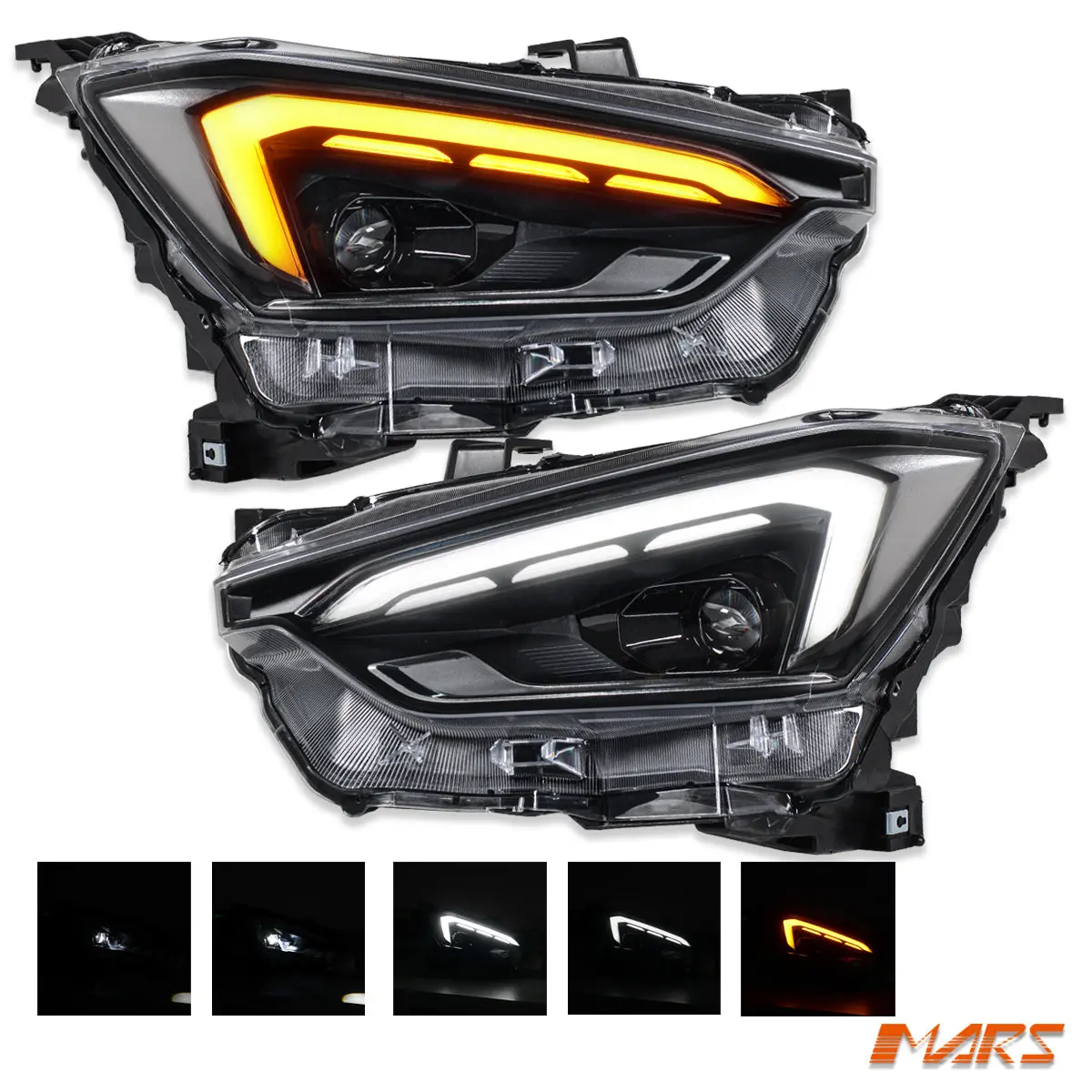 Black My24 Update Style Full Led Head Lights For Isuzu D-Max Ute Rg 2020-2024 1
