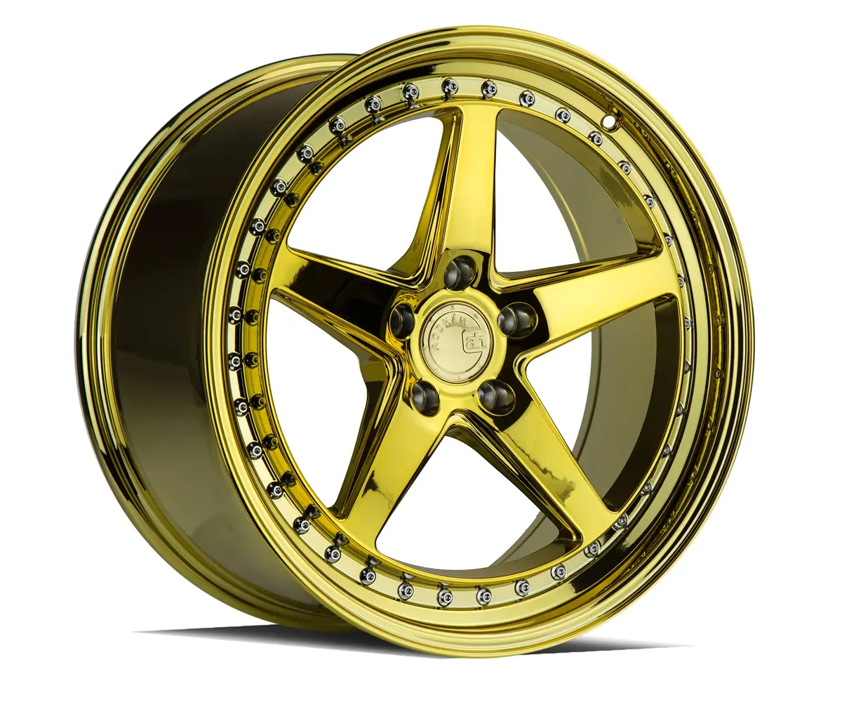 Aodhan Wheels Ds05 Gold Vacuum Chrome Rivets 1