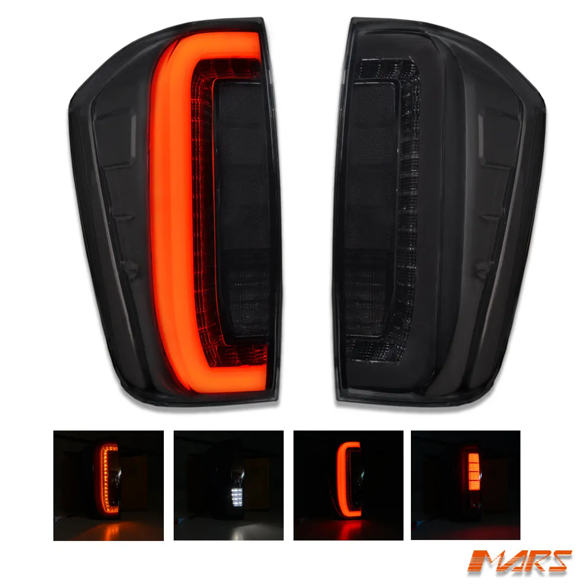 Smoked Black 3D Stripe Bar Full Led Tail Lights With Sequential Indicator For Nissan Navara Ute Np300 D23 2015-2021 1