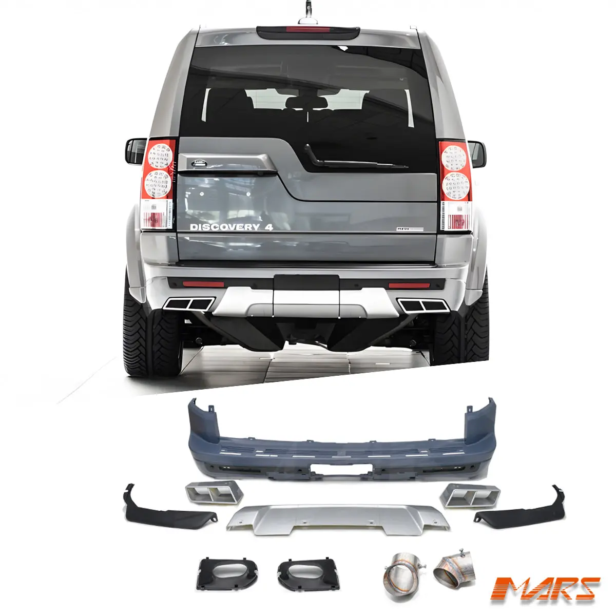 Startech Style Rear Bumper Bar Bodykit With Dual Exhaust Outlet Tips For Land Rover L319 Discovery 3 & 4 1