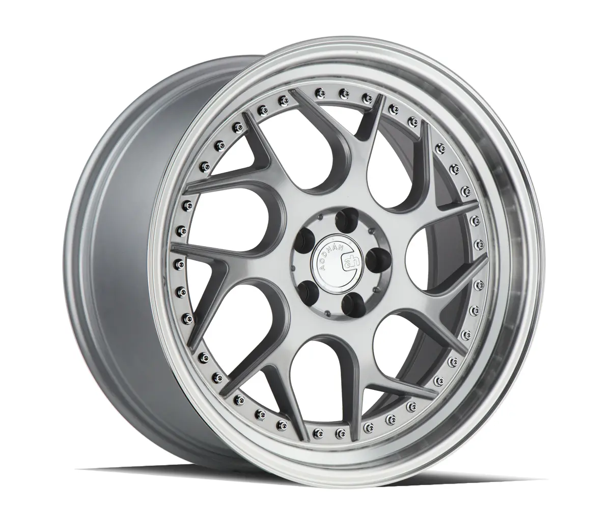 Aodhan Wheels Ds01 Silver Machined Lip Chrome Rivets 1