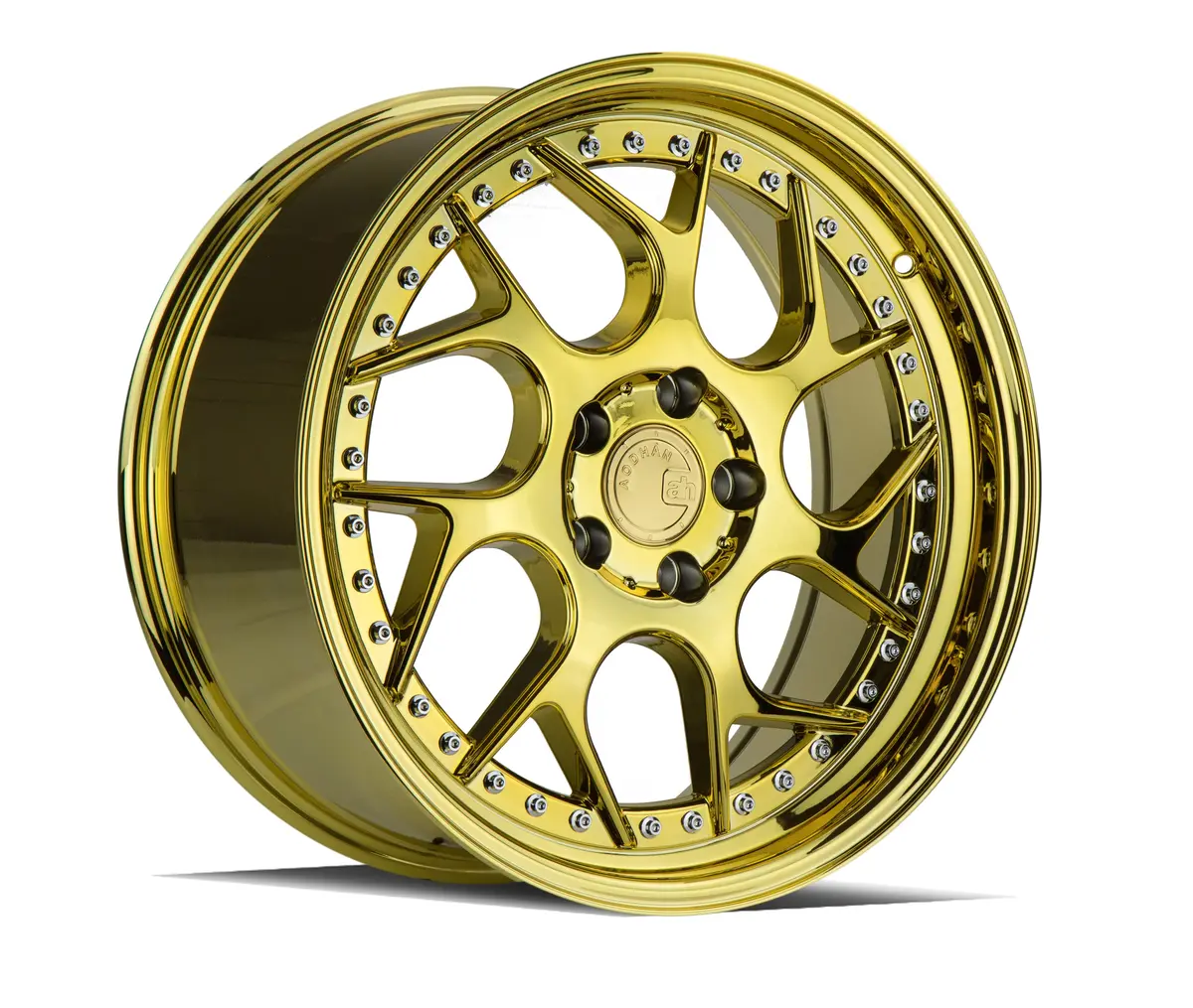 Aodhan Wheels Ds01 Gold Vacuum Chrome Rivets 1