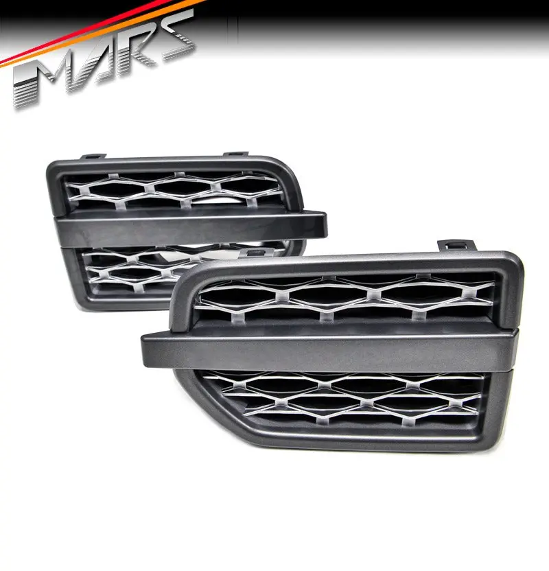 Matt Gray Side Fender Air Vents Grille Grill Bodykit For Land Rover Discovery 4 L319 2009-2016 1