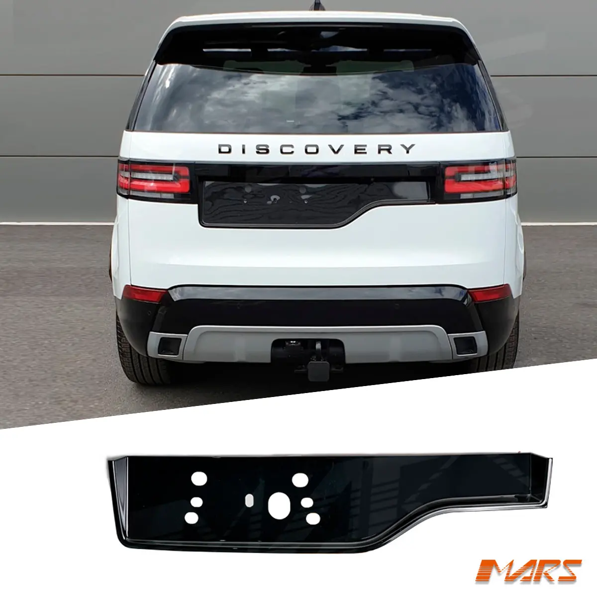 Gloss Black Rear Tail Gate Number Plate Base Bodykit For Land Rover Discovery L462 Series-5 Pre-Ipdate 2017-2020 1