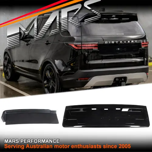 Gloss Black Rear Tail Gate Center Number Plate Base For Land Rover Discovery L462 Series-5 2021-2025 1