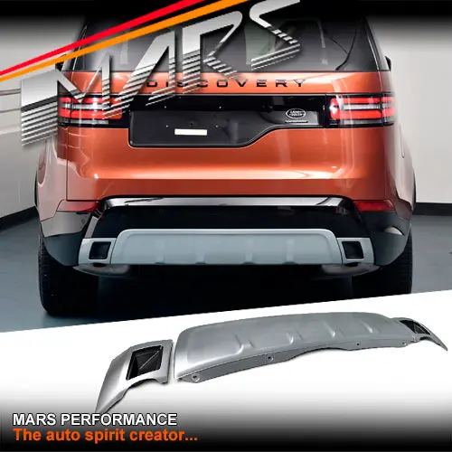 Matt Silver Rear Bumper Bar Diffuser Tow Cover For Land Rover Discovery L462 Series-5 2017-2020 1