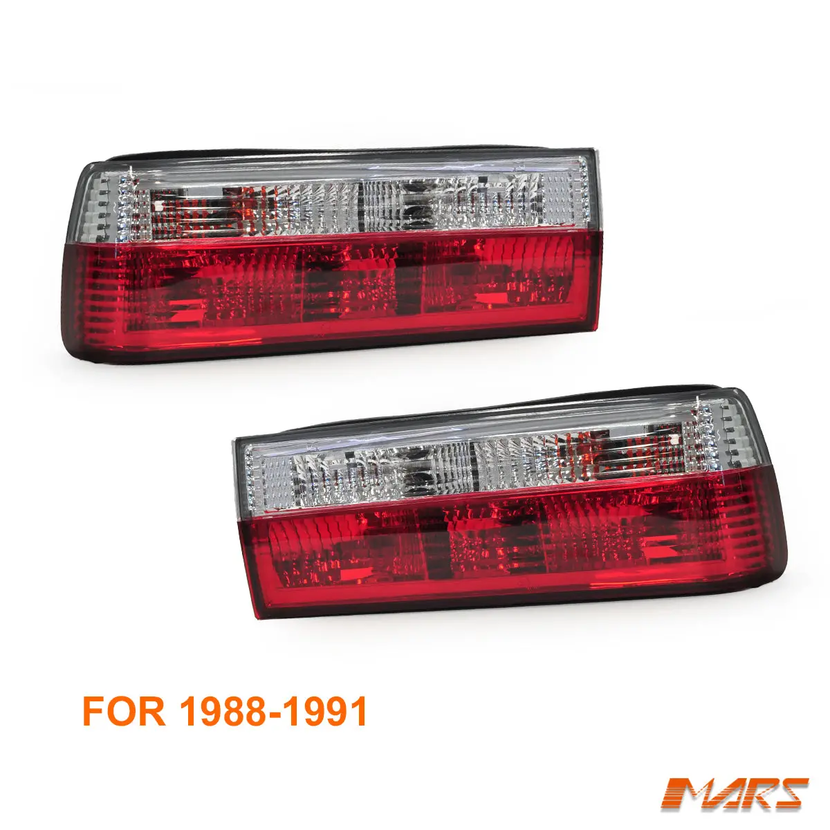 Clear Red Tail Lights For Bmw 3 Series E30 1988-1991, Lci Models 1