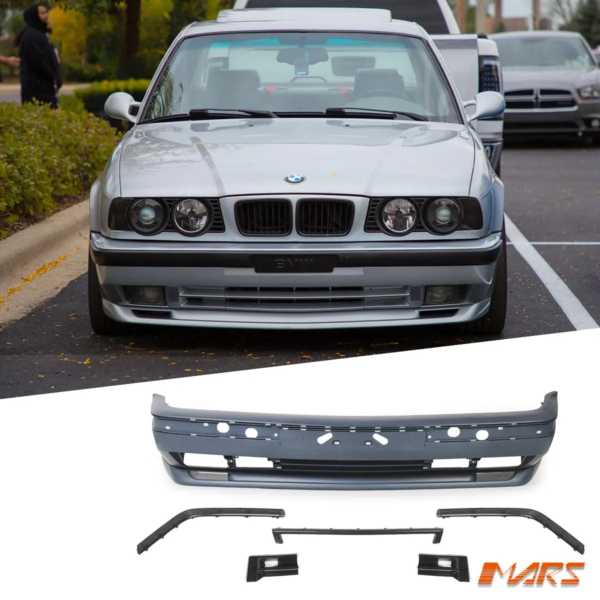 M Tech Sport Style Front Bumper Bar Bodykit For Bmw 5-Series E34 Sedan & Wagon 1987-1996 1