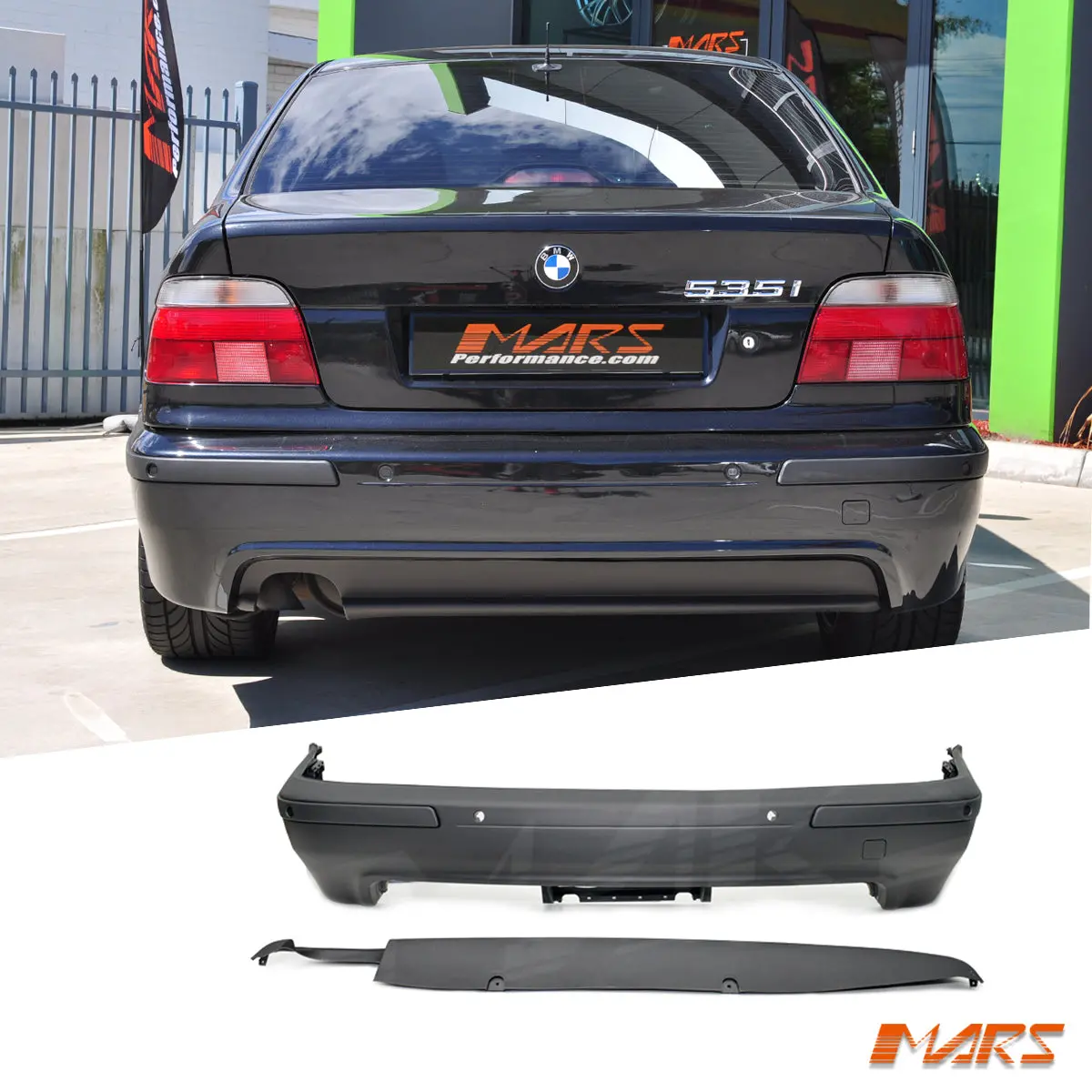 M5 Style Rear Bumper Bar Bodykit For Bmw 5-Series E39 Sedan With Single Exhaust Outlet 1995-2003 1