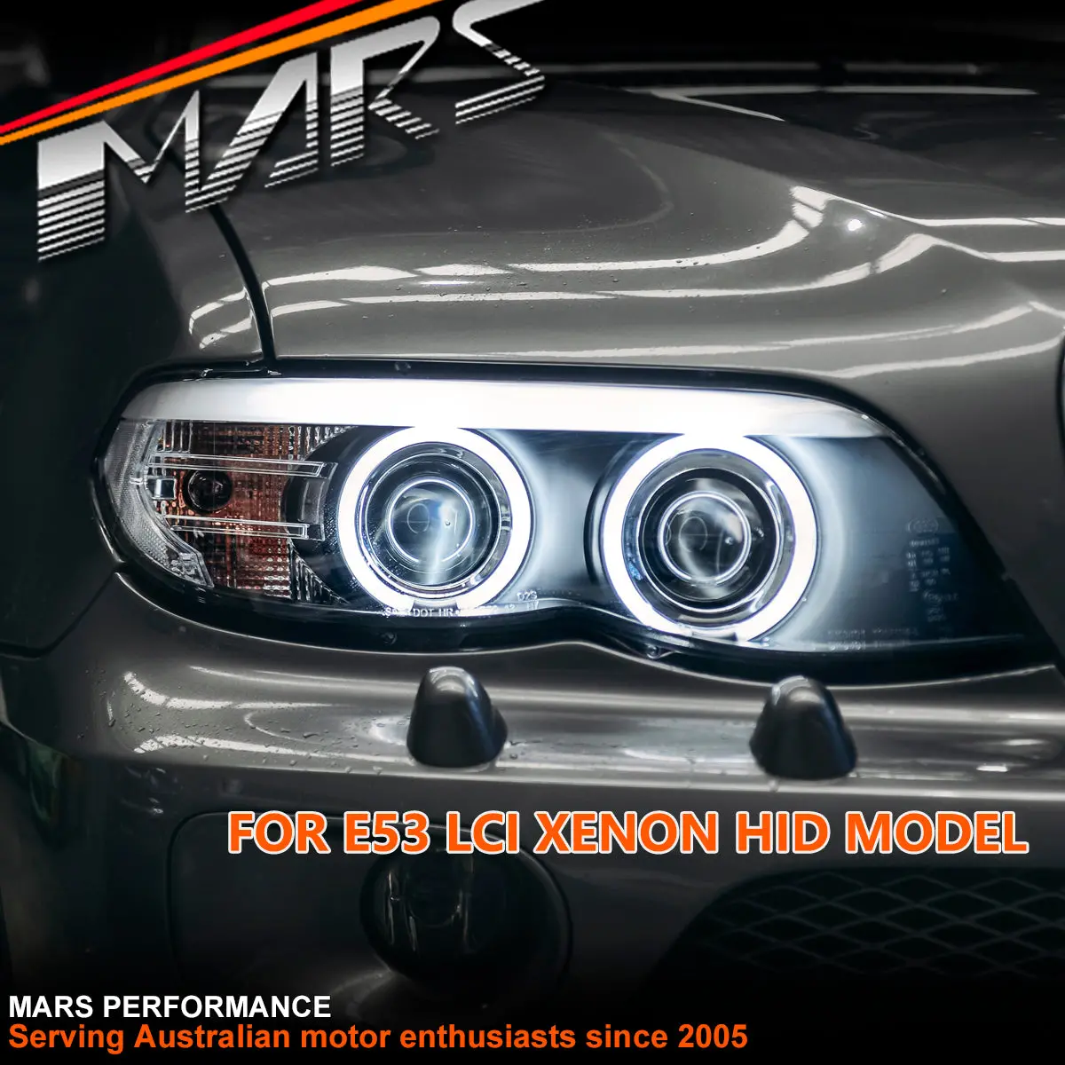 Black Ccfl Angel-Eyes Projector Head Lights For Bmw X5 E53 04-06 Lci Update, Hid/Xenon Model 1