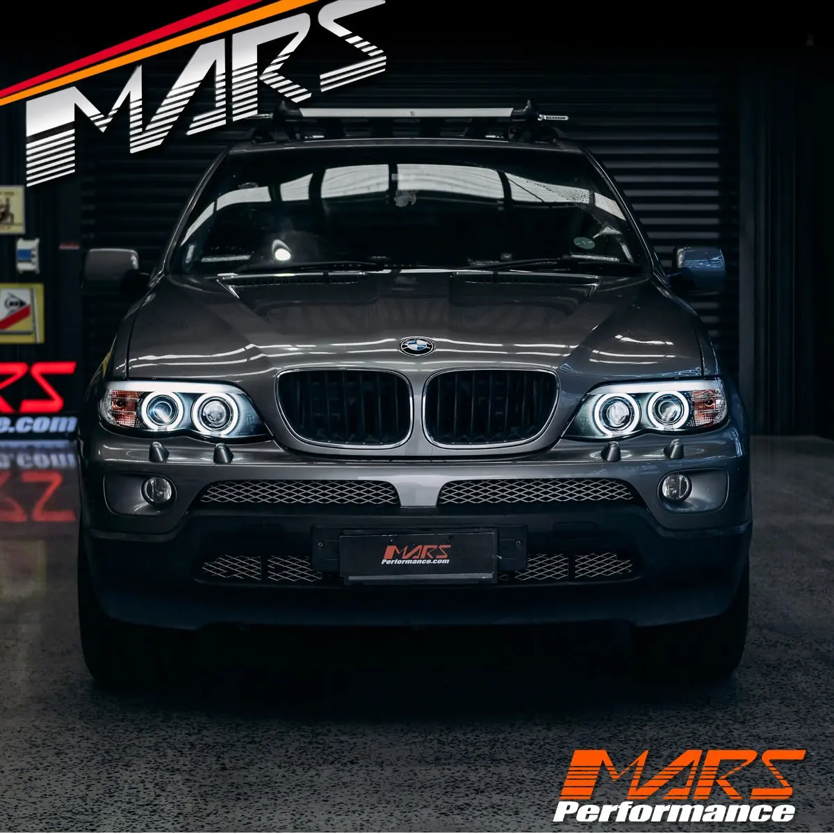 Black Ccfl Angel-Eyes Projector Head Lights For Bmw X5 E53 04-06 Lci Update, Hid/Xenon Model 2