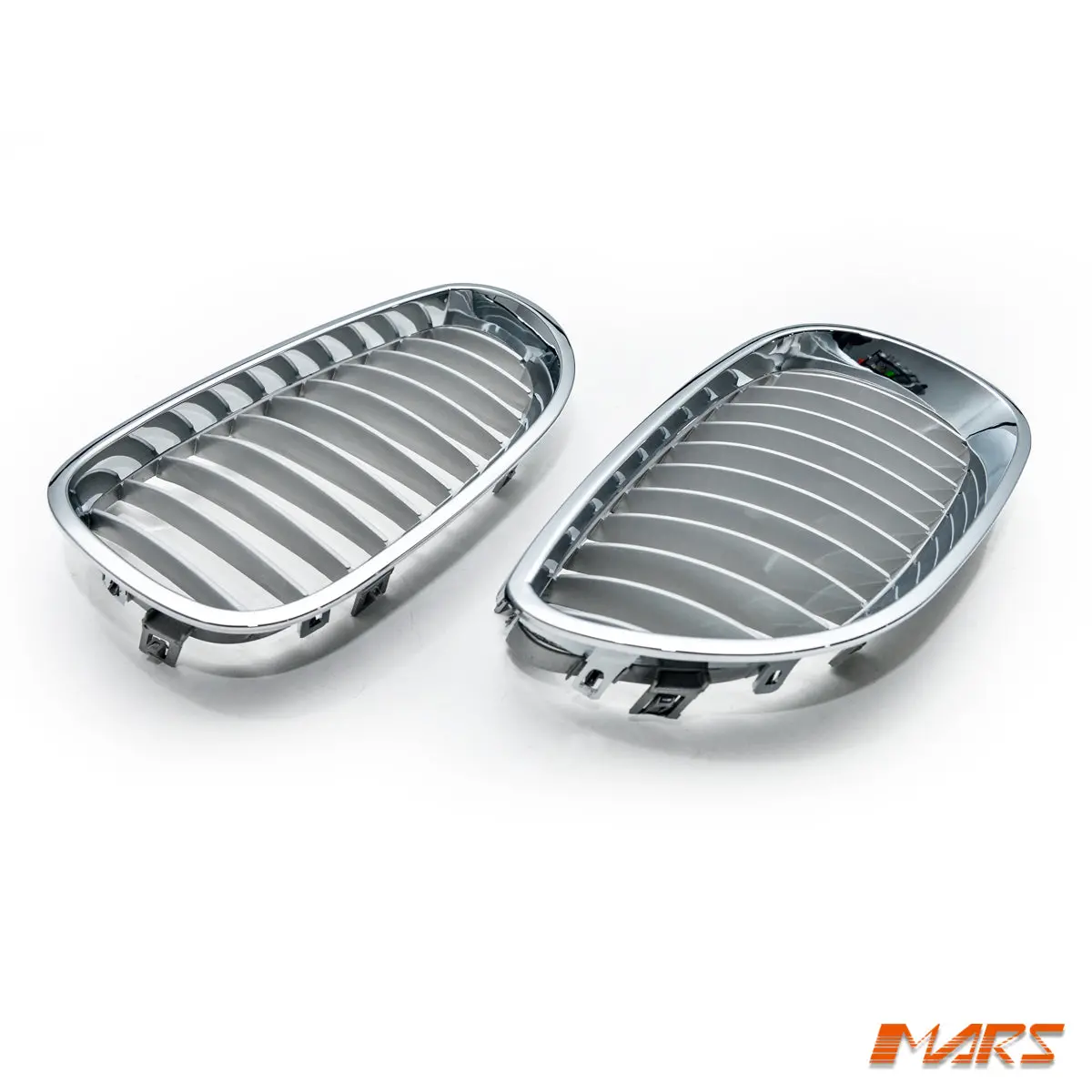 Chrome Silver Front Kidney Grille Grill Bodykit For Bmw 5-Series E60 E61 2003-2009 & M5 1