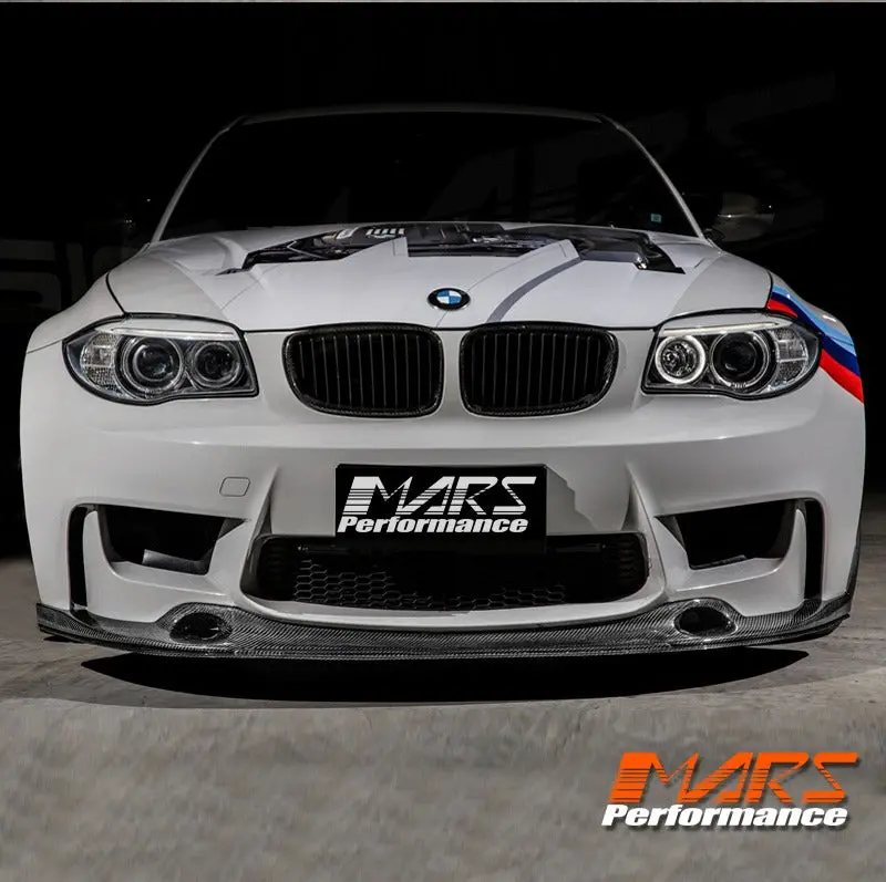 Revozport Style Carbon Fibre Front Bumper Bar Lip Spoiler Bodykit For Bmw E82 1M 2011-2012 1
