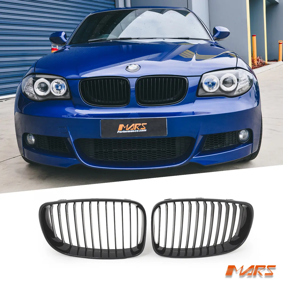 Gloss Black 1M Style Front Kidney Grille Grill Bodykit For Bmw 1 Series E87 E81 E82 E88 2008-2013 1