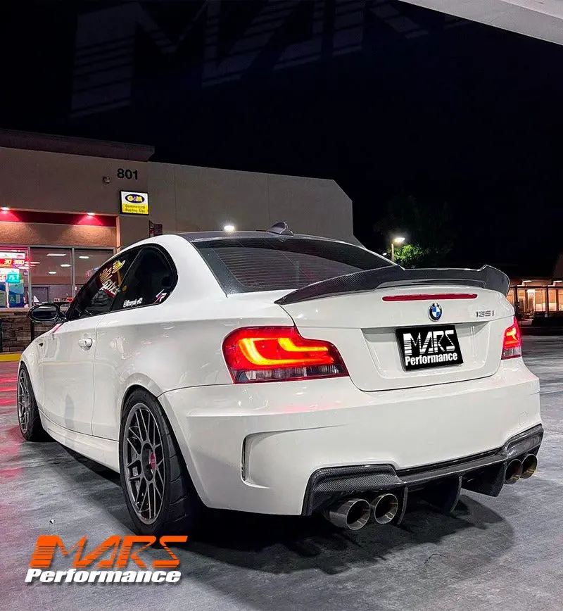 Psm Style Carbon Fibre Rear Trunk Lip Spoiler Wing Bodykit For Bmw 1-Series E82 Coupe & 1M 1