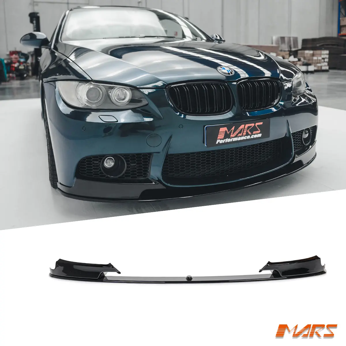Gloss Black Performance Front Bumper Bar Lip Spoiler & Splitters For Bmw 3 Series E90 E92 E93 M3 Style Front Bumper Bar Bodykit 1