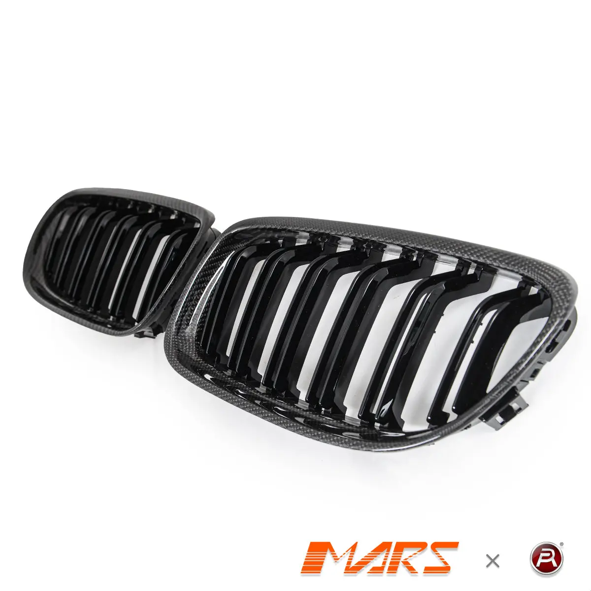 Carbon Fibre M4 Style Front Bumper Bar Kidney Grille For Bmw E90 Sedan & E91 Wagon 09-11 Lci 1