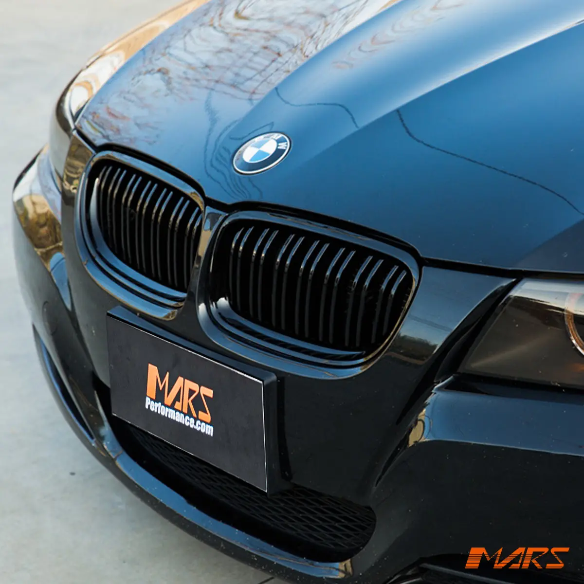 Gloss Black M4 Style Front Bumper Bar Kidney Grille Grill Bodykit For Bmw 3-Series E90 Sedan & E91 Wagon 2009-2011 Lci 1