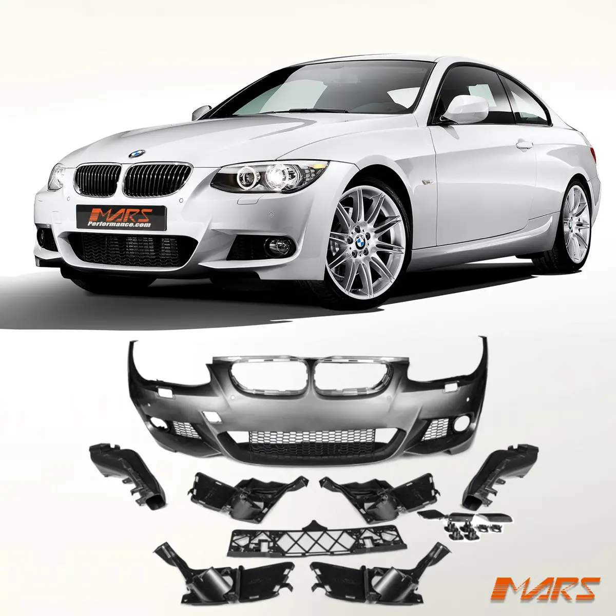 M Tech M Sport Style Front Bumper Bar Bodykit For Bmw 3 Series E92 Coupe & E93 Convertible Lci 2010-2013 1