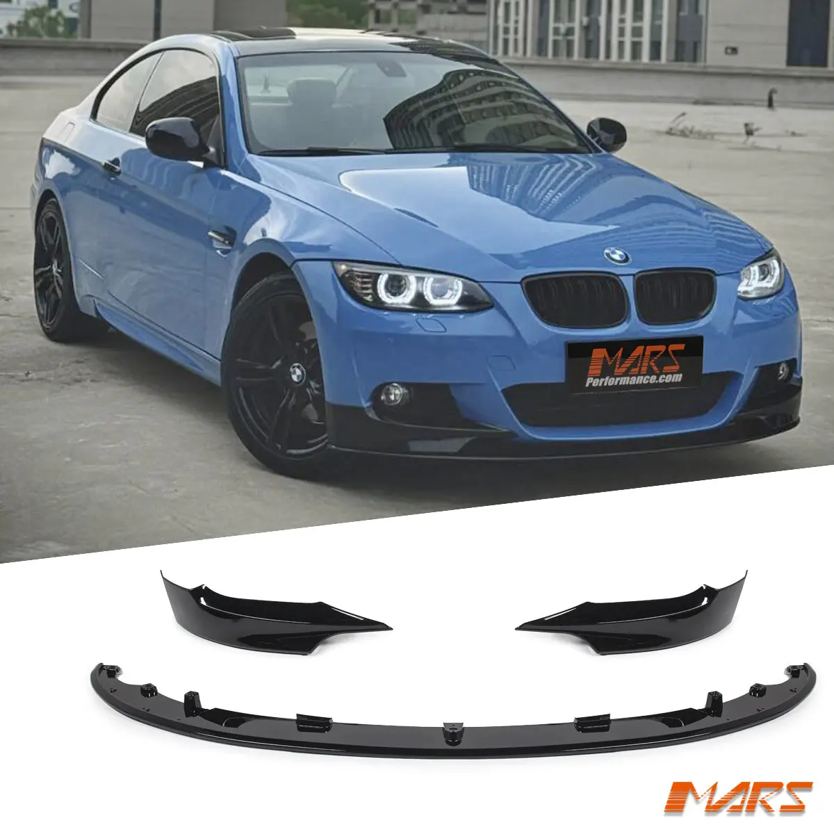 Gloss Black Performance Front Bumper Bar Lip Spoiler Bodykit For Bmw E92 E93 M Tech Sport 2006-2009 Pre Lci 1