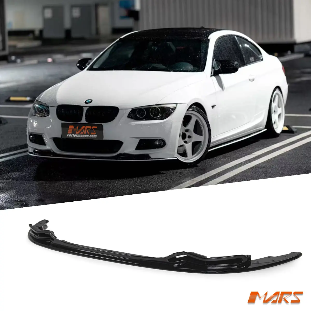 Gloss Black Competition Front Bumper Bar Lip Spoiler Bodykit For Bmw E92 E93 M Tech Sport 2010-2013 Lci 1
