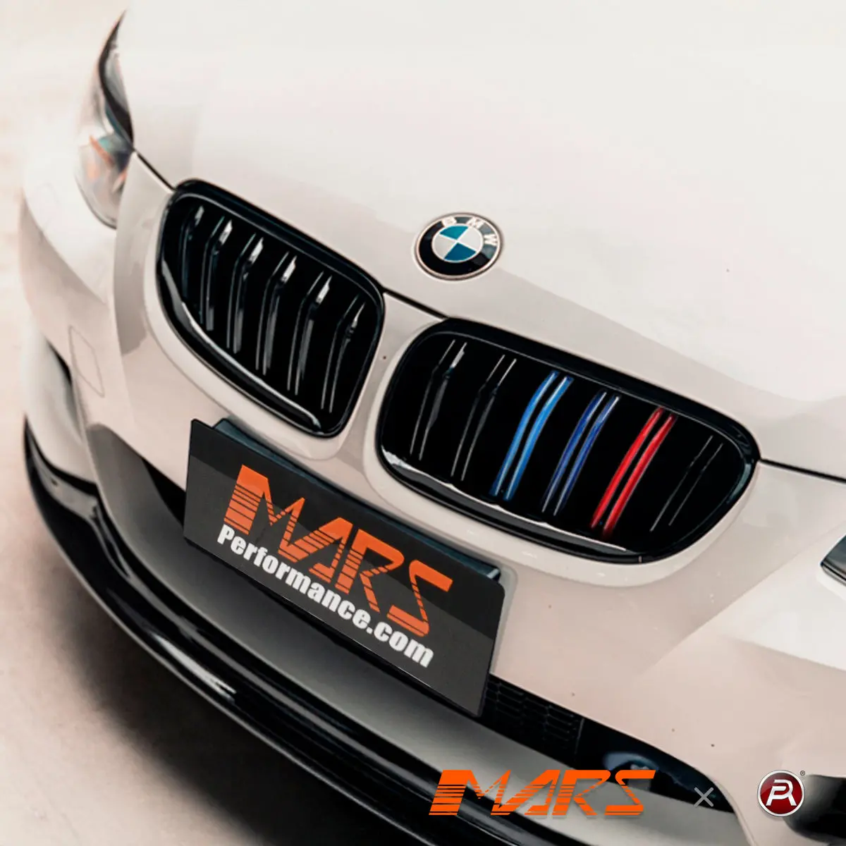 Gloss Black M4 Style Front Bumper Bar Grille Grill Bodykit With Colour Stripes For Bmw 3 Series E92 E93 Lci 2010-2013 1